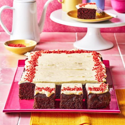 Roasted Vegetable Couscous, Traybake Cake, Best Packing Cubes, Simnel Cake, Orzo Recipes, Rhubarb And Custard, Best Slow Cooker, Red Food, Red Velvet Cake