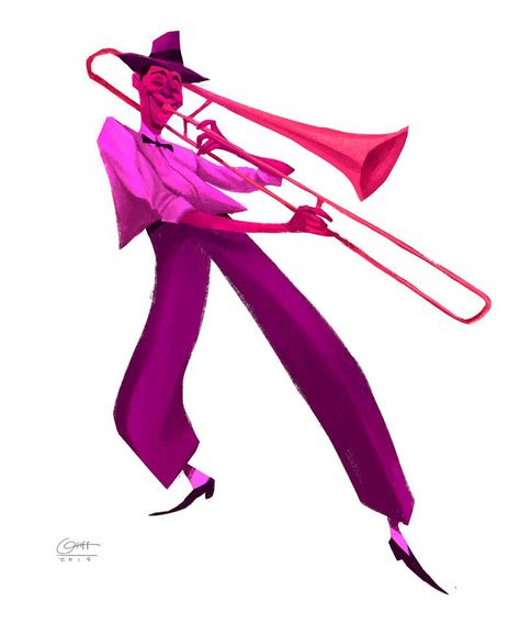 Jazz Character Design, Jazz Cartoon, Draw Reference, Estilo Cartoon, Salsa Music, Naive Illustration, Black Jack, Jazz Musicians, Cartoon Outfits