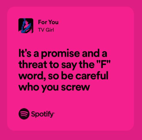 spotify lyric TV girl ‘who really cares’ for you poster print Tv Girl Lyrics, Tv Girl Who Really Cares, Who Really Cares, Tv Girl, Tv Girls, Just Lyrics, Girl Wallpaper, Song Quotes, I'm A Simp