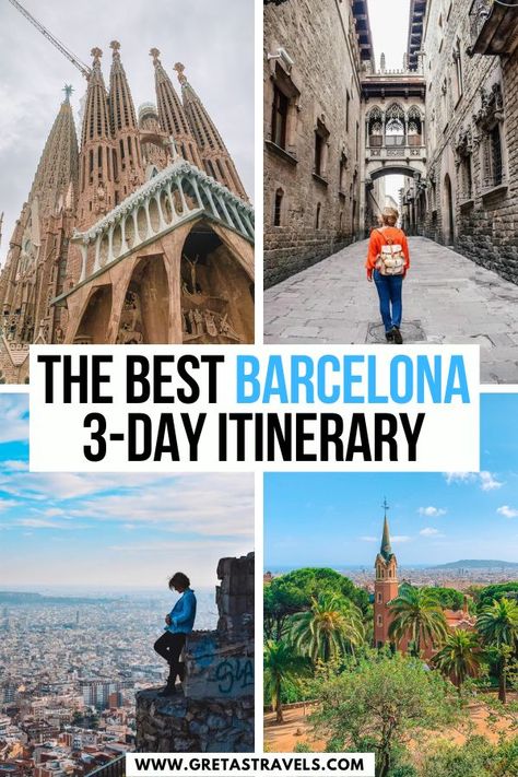 Planning to spend three days in Barcelona, but don't know where to start? Discover everything you need to know with this Barcelona 3-day itinerary! Including where to stay, what to do, where to eat and more! #barcelona #barcelonaitinerary #barcelona3days #spain #europe Travel To Barcelona, Spain Travel Outfits, Barcelona Itinerary, Europe Travel Essentials, Things To Do In Barcelona, To Do In Barcelona, Spain Itinerary, Spain Travel Guide, Europe Trip Itinerary