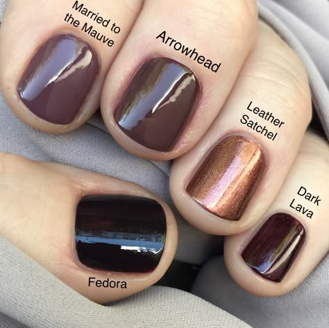 cnd shellac vinylux arrowhead nail color brown by fee wallace Cnd Shellac Colors, Shellac Nails Fall, Shellac Nail Colors, Cnd Shellac Nails, Shellac Colors, Nails Shellac, Shellac Manicure, Cnd Shellac, Super Nails