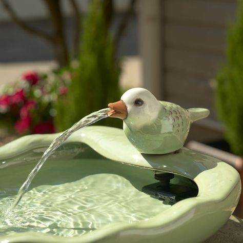 Outdoor Statues Sculpture, Bird Fountain, Green Bed, Fountain Lights, Solar Water Fountain, Solar Fountain, Indoor Outdoor Planter, Water Fountains, Planter Pots Outdoor