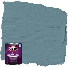 Glidden HEP Interior Paint and Primer, Gentle Turquoise / Blue, 1 Gallon, Eggshell - Walmart.com Sage Green Paint Color, Light Green Paint, Green Grey Paint, Sage Green Paint, Light Sage Green, Cabinet Paint Colors, Green Paint Colors, Liquid Paint, Professional Paintings