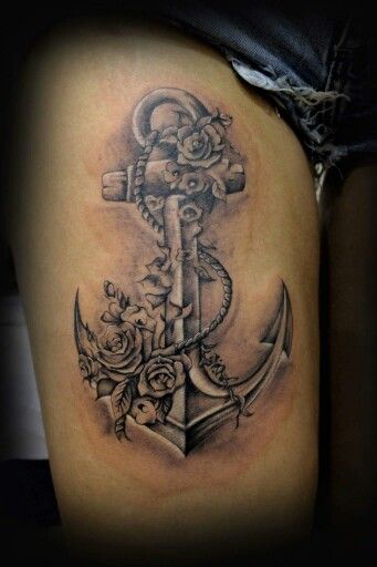 Like this one Anchor Tattoo Ideas, Soul Sister Tattoos, Feminine Anchor Tattoo, 30 Tattoo, Anker Tattoo, Remembrance Tattoos, Wicked Tattoos, Anchor Tattoos, Nautical Tattoo