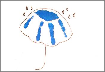 Umbrella Handprint, Letter U Crafts, Spring Kids Activities, Handprint Calendar, February Activity, April Crafts, Weather Theme, Abc Art, St Patrick Day Activities