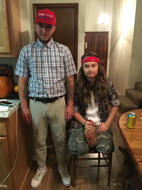 Forrest Gump and Lieutenant Dan Forrest Gump Halloween Costumes, Forrest Gump And Lieutenant Dan Costume, Forrest Gump And Jenny Costume, Forrest Gump Halloween Costume, 00s Childhood, Peanut Costume, List Of Halloween Costumes, Forrest Gump Costume, Lieutenant Dan