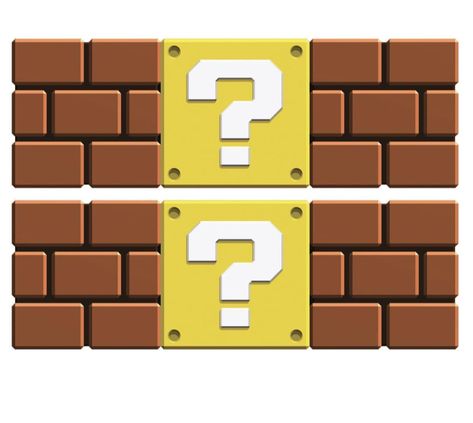 Mario Bricks, Treat Boxes Diy, Super Mario Bros Birthday Party, Super Mario Games, Mario Bros Birthday, Question Marks, Mario Birthday Party, Alphabet Songs, Super Mario Birthday