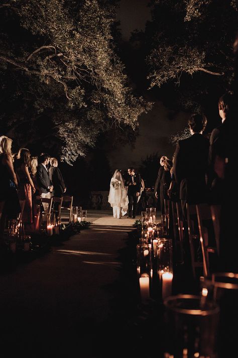 Nighttime Wedding Ceremony, Samhain Wedding, Nightime Wedding, Candlelight Wedding Ceremony, Outdoor Wedding Altars, Candlelit Wedding Ceremony, Night Wedding Ceremony, Candlelight Wedding, Nighttime Wedding