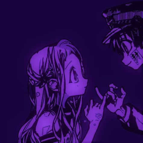 #tbhk #hanako #matchingpfp #pfp #icons Tbhk Pfp Matching, Tbhk Pfp, Black And Purple Wallpaper, Skateboard Aesthetic, Dark Purple Wallpaper, Best Friend Match, Purple Bunny, Duos Icons