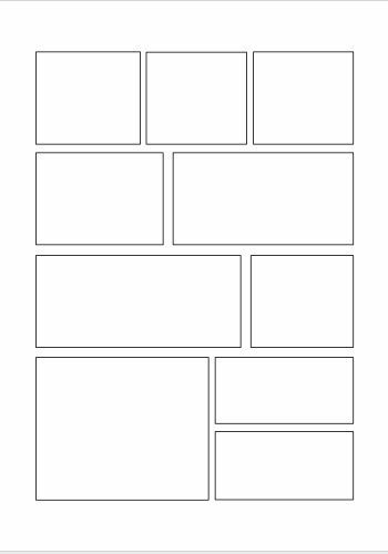 10 Plantillas para Historietas (VIÑETAS) - historietas.net Ideas Para Comics, Ideas De Comics, Graphic Novel Layout, Comics Ideas, Comic Strip Template, Comic Template, Comic Book Template, Sketch Note, Comic Book Layout