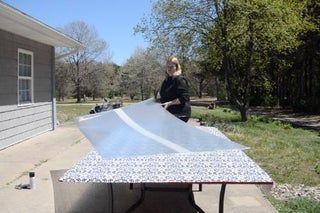 How to Replace a Broken Glass Patio Table Top (without Glass!) : 5 Steps (with Pictures) - Instructables Glass Patio Table Makeover, Patio Table Makeover, Patio Table Redo, Glass Patio Table, Tile Patio Table, Patio Table Top, Diy Patio Table, Table Redo, Round Patio Table