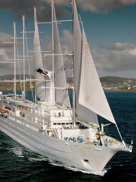 Wind Surf | Small Cruise Ship | Windstar Cruise Line Small Cruise Ship, Windstar Cruises, Luxury Pontoon Boats, Sail Ships, Sailboat Cruises, Luxury Sailing Yachts, Cruise Ideas, Luxury Cruise Ship, Cruise Destinations