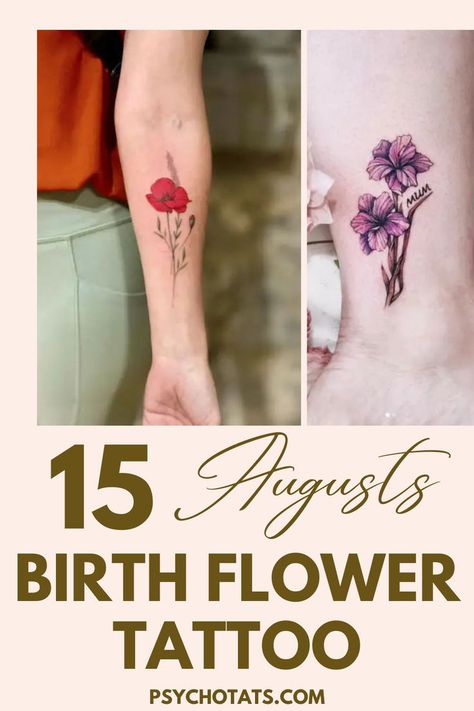 August’s Birth Flower Tattoo August Flower Tattoo, Gladiolus Flower Tattoos, Gladiolus Tattoo, August Colors, August Flowers, August Birth Flower, Meaningful Symbols, Gladiolus Flower, Birth Flower Tattoos