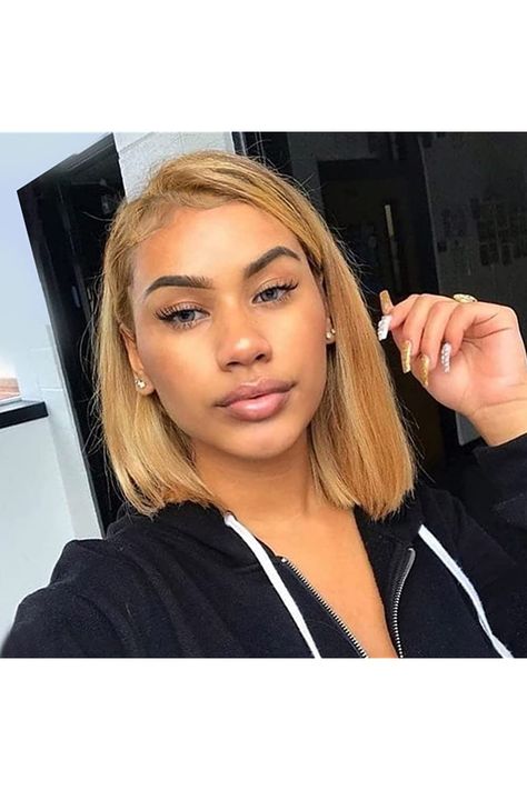 Hairstyles Wigs, Honey Blond, Beige Blond, Dyed Natural Hair, Frontal Hairstyles, Straight Bob, Hair Laid, Lace Hair, Women Lace