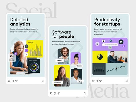 Saas Social Media Post, Saas Social Media Design, Software Ads Design, App Social Media Design, Saas Social Media, Instagram Ads Ideas, Social Media Ads, Paid Media, Digital Banner