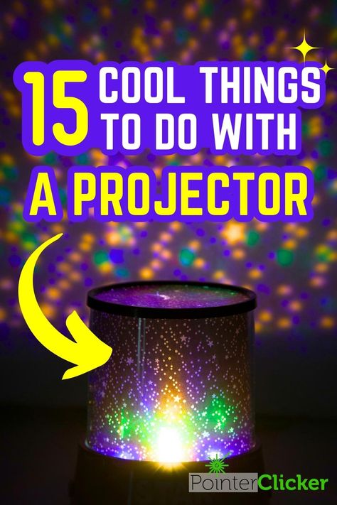 Discover 15 incredibly cool things to do with a projector that will transform your living space and entertain the kids! From fun indoor activities to epic bedroom hacks, these projector ideas are innovative and inspiring. Explore how to make movie nights magical, create immersive learning experiences for kids, and even design your own starry night sky. Perfect for those seeking fun and creative ways to upgrade their projector use. Nursery 2023, Projector Screen Size, Projector Ideas, Projector Setup, Art Projector, Diy Projector, Phone Projector, Christmas Projector, Bedroom Hacks