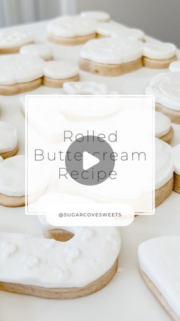 Sugar Cove Sweets by Brittany Bolus on Instagram: "Rolled Buttercream 🤩  Works a lot like fondant, tastes like buttercream 🤩  Comment ‘RBC’ and I’ll send the recipe straight to your DM’s, or click the link in bio!   #rolledbuttercream #fondant #bakingtips #homebakerytips #smallbusinessowner #bakinghacks  #americanbuttercream #cakesofinstagram #caketutorials #cakedecorator #caketips #howtocake #howto #cakehacks #cakedecorating #cakesofig #wilton #ateco #fatdaddios #cakereels #cake #buttercream #sugarcovesweets" Rolled Fondant Recipe, Rolled Buttercream, Buttercream Piping, Fondant Recipe, Cake Hacks, Cake Buttercream, Fruit Toppings, Rolling Fondant, Home Bakery