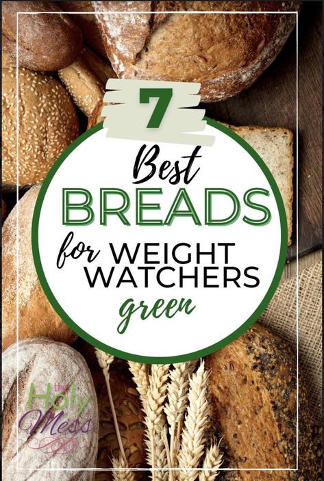 Bread for Weight Watchers Green. Use this list of 7 breads if you are on Weight Watchers. #bread #green #weightwatchers Weight Watchers Bread, Ww Bread, Garbage Bread, Bagel Thins, Spinach Bread, Sandwich Thins, Multigrain Bread, Best Bread, Bread Alternatives