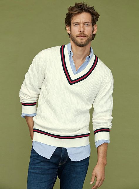 Twisted cable club sweater | Le 31 | Shop Men's V-Neck Sweaters Online | Simons V Neck Mens Sweaters, V Neck Men Sweater, Mens Cricket Sweater Outfit, Men V Neck Sweater Outfits, Tennis Sweater Outfit Men, Cricket Sweater Men Outfit, V Sweater Outfit, V Neck Sweater Outfit Men, Vneck Sweater Outfit