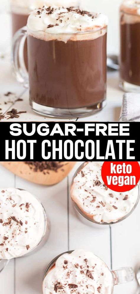 Vegan Hot Chocolate - Dairy-free Hot Chocolate | Whole New Mom Crock Pot Hot Chocolate Recipe, Easy Homemade Hot Chocolate, Monthly Meals, Homemade Hot Chocolate Recipe, Sugar Free Hot Chocolate, Dairy Free Hot Chocolate, Gf Snacks, Thm Drinks, Whipped Coconut Cream