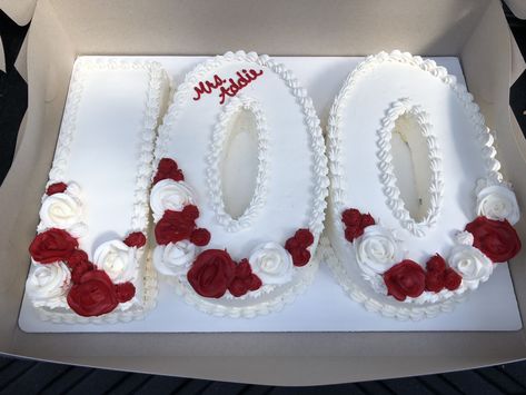 Number cake 100th Birthday cake 100 Cake Number, 100 Birthday Cake, 100th Birthday Cake, 100 Birthday Decorations, Bake Ideas, 83rd Birthday, Birthday Cupcakes Decoration, Number Birthday Cakes, Fondant Art