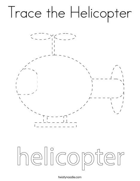 Trace the Helicopter Coloring Page - Twisty Noodle Helicopter Activities Preschool, Helicopter Crafts For Toddlers, Helicopter Craft Preschool, Air Transportation Preschool, Helicopter Coloring Page, Helicopter Craft, Tracing Letters Preschool, Embroidery Sketch, Airplane Crafts