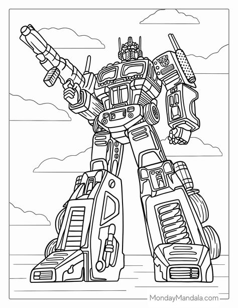 Robot Coloring Pages Free Printable, Robots Coloring Pages, Robot Printable, Robot Coloring Pages, Pikachu Coloring, Robot Clipart, Robot Coloring, Optimus Prime Bumblebee, Robot Painting