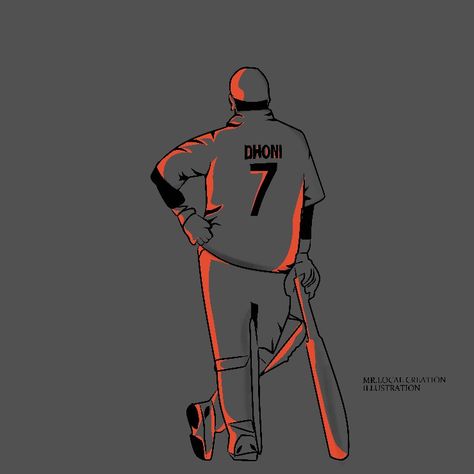 Dhoni Indian Jersey, Msd Sketch, Dhoni Painting, Dhoni Illustration, Dhoni Drawing, Ms Dhoni Wallpapers, Army Couple, Dj Images Hd, Virat Kohli Instagram