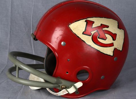 Found on Bing from www.100percentauthentic.com Chiefs Helmet, Nfl Uniforms, American Football League, Kansas City Chiefs Logo, Chiefs Logo, Football Vintage, Nfl Logo, Kc Chiefs, High School Football