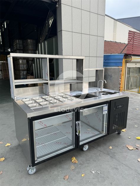 We supply customized bubble tea counter bar and bubble tea equipment, if interested contact  WhatsApp 008615093205134 and email sue@zzgloryent.com Boba Station, Bubble Tea Bar, Boba Store, Tea Counter, Ice Holder, Tea Machine, 50s Diner, Tea Station, Design Restaurant