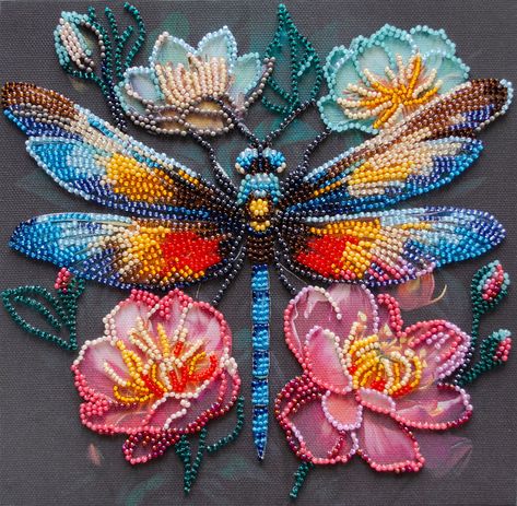 Create Stunning Designs with Our DIY Bead Embroidery Kit!  Discover the art of bead embroidery with our DIY kit. Perfect for all skill levels, this kit helps you craft beautiful flickering wing designs with ease.  Size:20*20 cm = 7,8 "* 7,8" Number of colors: 18 The set AMB-106  *✴ 🎀 𝒾𝓃𝒸𝓁𝓊𝒹𝑒𝓈 🎀  🎀natural art canvas with applied schematic image, 🎀all the necessary beads Preciosa (Czech Republic) ; 🎀beaded needles, 🎀Symbolic instruction schema Beaded Dragonfly Pattern, Beaded Dragonfly, Colorful Dragonfly, Dragonfly Design, Diy Bead Embroidery, What Is An Artist, Art Embroidery, Natural Art, Beading Needles