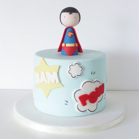 Geek Cake, Peace Of Cake, Superman Cakes, Superhero Birthday Cake, Fathers Day Cake, Baby Boy Cakes, Superhero Cake, Superhero Birthday Party, Baby Cakes