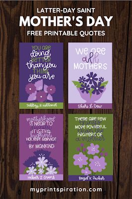 Printspiration: 4 lds mother's day quotes for the women in your life Mother Day Quotes, Hymn Quotes, Message For Mother, Mother's Day Printables, Free Printable Quotes, St Patricks Day Crafts For Kids, St Patrick's Day Crafts, Hand Lettering Quotes, Holiday Quotes