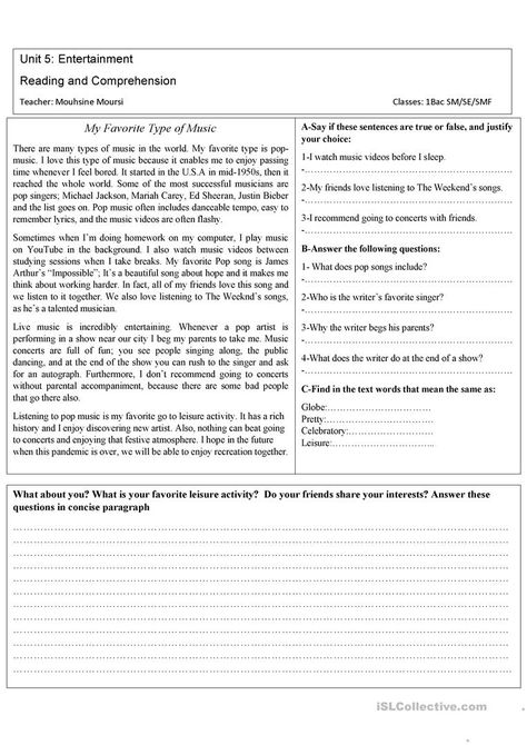 Esl Worksheets For Beginners Adults, English Pictures, I Feel Bored, Music Vocabulary, Weekend Song, Music Reading, Esl Reading, Laundry Solutions, Weekend Reading