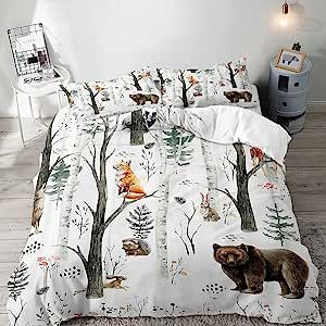 Wolf Rabbit, Cabin Lodge, Quilt Comforter, Comforter Cover, Rustic Cabin, Kids Bedding, Duvet Cover, Duvet, Deer