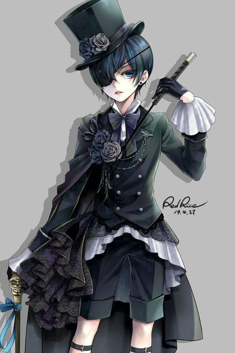 Ciel Cosplay, Slytherin Fashion, Sebastian Ciel, Black Cat Anime, Black Butler Characters, Black Butler Ciel, Anime Villians, Black Butler Anime, Black Butler Kuroshitsuji