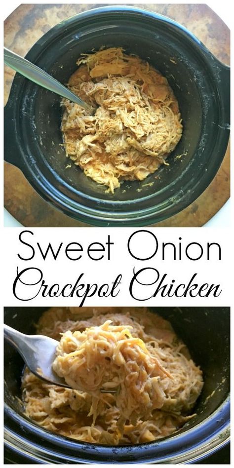 Vidalia Onion Chicken, Chicken In A Crockpot, Slow Cooker Dinner Healthy, Easy Crockpot Recipes Healthy, Vidalia Onion, Onion Chicken, Healthy Slow Cooker, Healthy Crockpot, Crockpot Meals