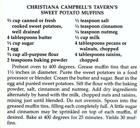 Sweet Potato Muffins – Christiana Campbell’s Tavern’s Sweet Potato Muffins Colonial Recipe, Pork Tenderloin Sandwich, Spoon Bread, Potato Muffins, Sweet Potato Muffins, Cooking Sweet Potatoes, Muffin Bread, Comfort Food Southern, Eat Lunch