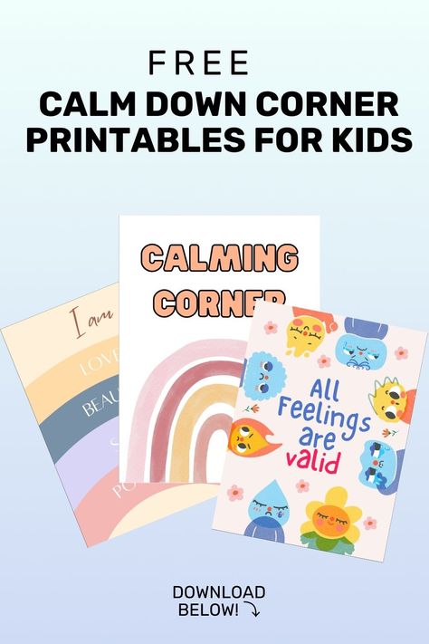 Calm Down Corner printables are perfect for helping kids manage emotions and take a break when they need it. Set up a calming space for your child with these fun and easy-to-use tools. Check out our blog for free printables and tips! #CalmDownCorner #KidsEmotionalHealth #ParentingTips Calm Down Corner Template, Calm Down Printables Free, Kindergarten Calming Corner Ideas, Calm Corner Bulletin Board, Calm Corner Kindergarten, Calm Corner Free Printables, Calm Down Corner Posters, Calm Down Corner Sign Free Printables, Calming Corner Free Printables