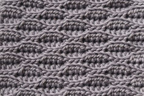 Almond Stitch | How to Crochet | Rich Textures Crochet Ripple Stitch, Honeycomb Stitch, Basketweave Stitch, Half Double Crochet Stitch, Crochet Stitches For Blankets, Linen Stitch, Waffle Stitch, Crochet Ear Warmer, Easy Stitch