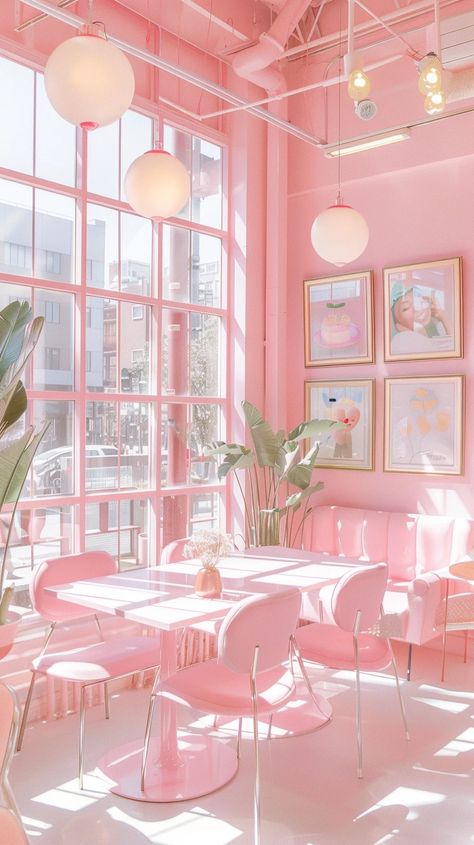 Pink Office Design, Pink Interior Design, Pink House Interior, Industrial Chic Interior, Pink Live, Feminine Office, Bohemian Interior Design, Pink Office, Millennial Pink