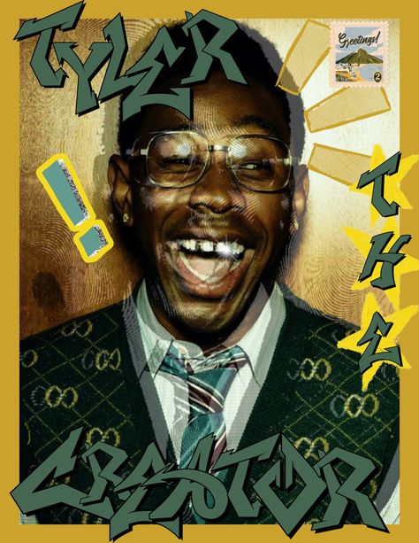 Cool Tyler The Creator Posters, Tyler The Creator Artwork, Chromakopia Tyler, Tyler The Creator Poster, Tyler The Creator Wallpaper Laptop, Ra Themes, Tyler The Creator Wallpaper, Collage Board, Frank Ocean