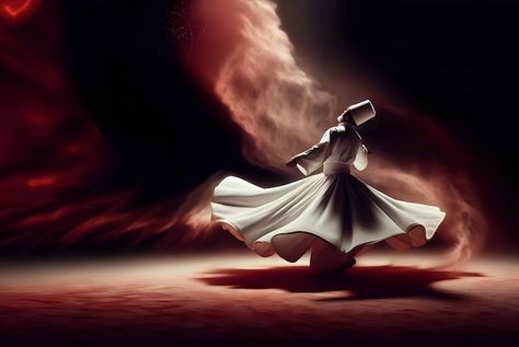 Whirling dervish performing sema ceremon... | Premium Photo #Freepik #photo #flamenco #dance #dancer-silhouette #classical-dance Dance Career, Sufi Art, Sufi Music, Deep Poetry, Dancer Silhouette, Whirling Dervish, Classical Dance, Doodles Drawings, Dancing Aesthetic