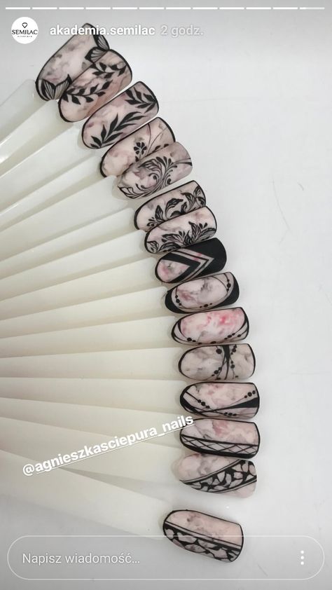 Caligraphy Nails Art Designs, Tattoo Nail Art, Graffiti Nail Art Design, Easy Lace Nail Art, Lace Nail Art Tutorial, Lace Design Nails Nailart, Quick Nail Art, Dot Nail Art, Dots Nails