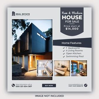 House Banner Design, Real Estate Banner, Inmobiliaria Ideas, Real Estate Postcards, Real Estate Marketing Design, Real Estate Advertising, Desain Ui, Ads Creative Advertising Ideas, Estate House