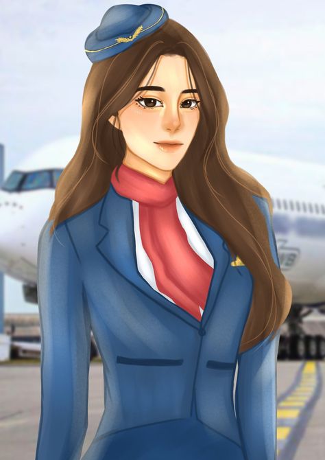 Flight Attendant Aesthetic Drawing, Kalayaan Poster Making, Ashianna Kim Fernandez, University Series Fanart, Abandoned Plane, Old Airplane, Flight Attendant Costume, Medical Drawings