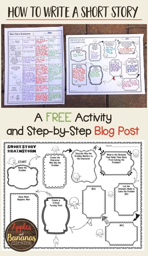 Help your students write a successful short story by guiding them through this process. Includes free graphic organizers - great for the pre-writing process for narrative stories! Teaching Short Stories, Narrative Writing Activities, Teaching Sentences, Free Graphic Organizers, Teach Writing, Friendship Activities, Creative Writing Classes, 5th Grade Writing, Writing Lesson Plans