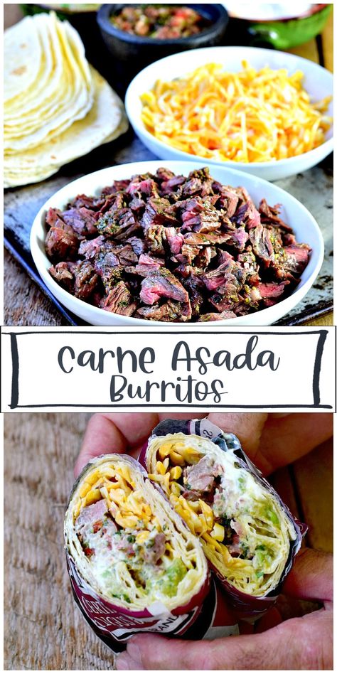 Carne Asada Recipes Dutch Oven, Best Steak Burrito Recipe, Steak For Burritos, Steak Burrito Marinade, Grilled Steak Burritos, Mexican Beef Burrito Recipes, Steak Fajita Burrito Recipe, Steak And Bean Burrito, Burrito Recipe Steak