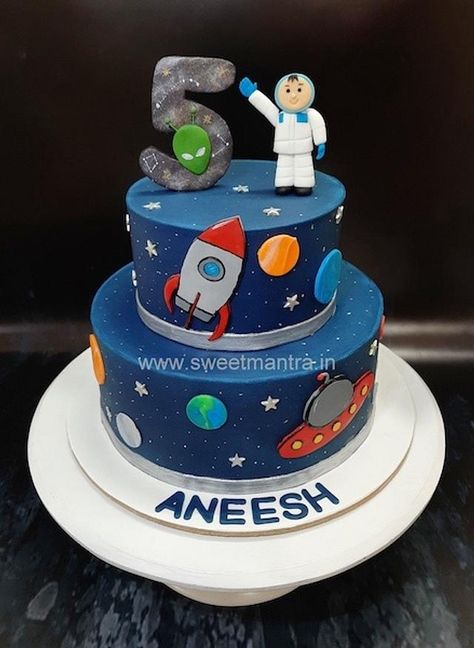 Customised Cakes, Planet Cake, Space Cake, 2 Tier Cake, Outer Space Birthday, Tier Cake, Cake Online, Space Birthday, Space Party