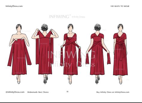 Ways To Wear Multiway Dress, Plus Size Multiway Dress, How To Tie Multiway Bridesmaid Dress, Multiway Bridesmaid Dress Tutorial, 72 Styles Infinity Dress, Infinity Dress Ways To Wear, Infinity Clothing, Infinity Dress Styles, Multiway Bridesmaid Dress